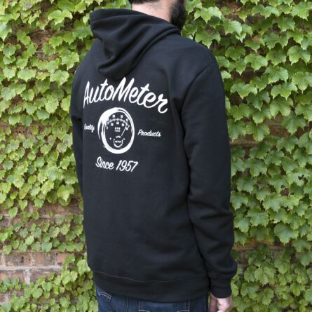 ZIP HOODIE, ADULT LARGE, BLACK, VINTAGE