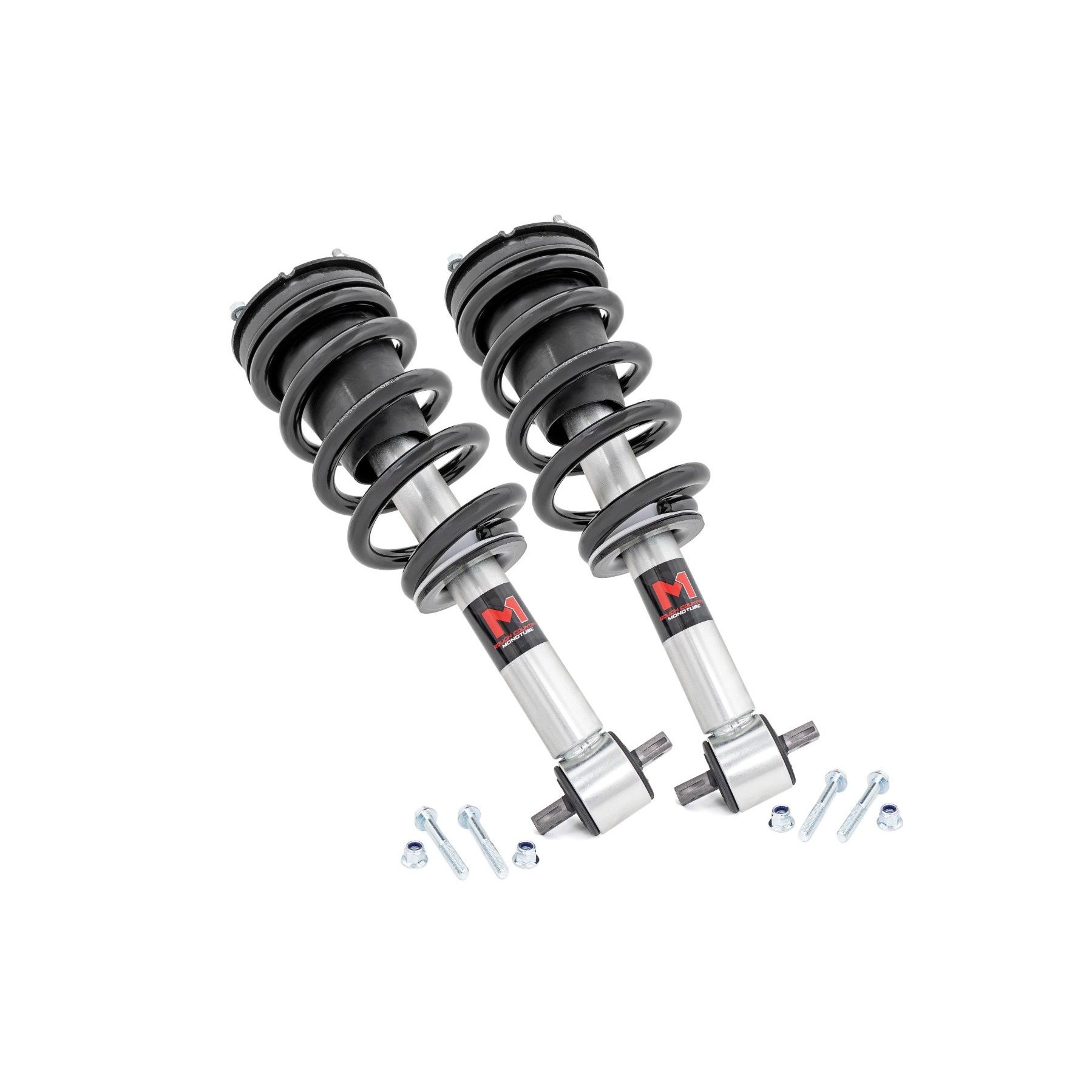 Rough Country M1 Adjustable Leveling Struts - Monotube - 0-2 in - Chevy/GMC 1500 Truck & SUV (07-14)
