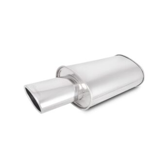 Vibrant Performance - 1034 - STREETPOWER Oval Muffler w/ 4.5 in. x 3 in. Oval Angle Cut Tip (2.5 in. inlet)
