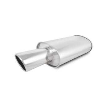 Vibrant Performance - 1042 - STREETPOWER Oval Muffler w/ 4 in. Round Angle Cut Tip (3 in. inlet)