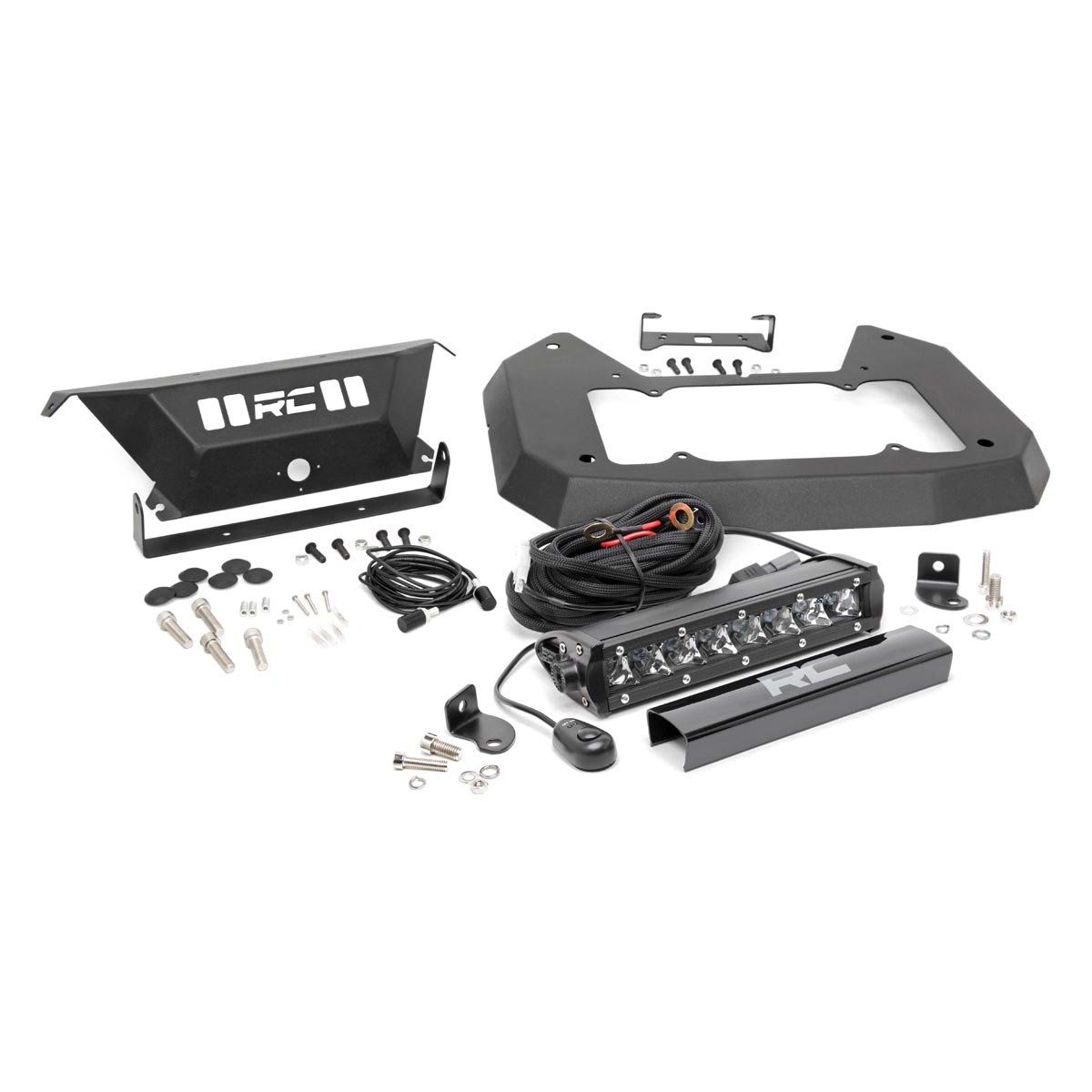 Rough Country Spare Tire Carrier Delete - 8 Inch Chrome LED - Jeep Wrangler JL (18-23)