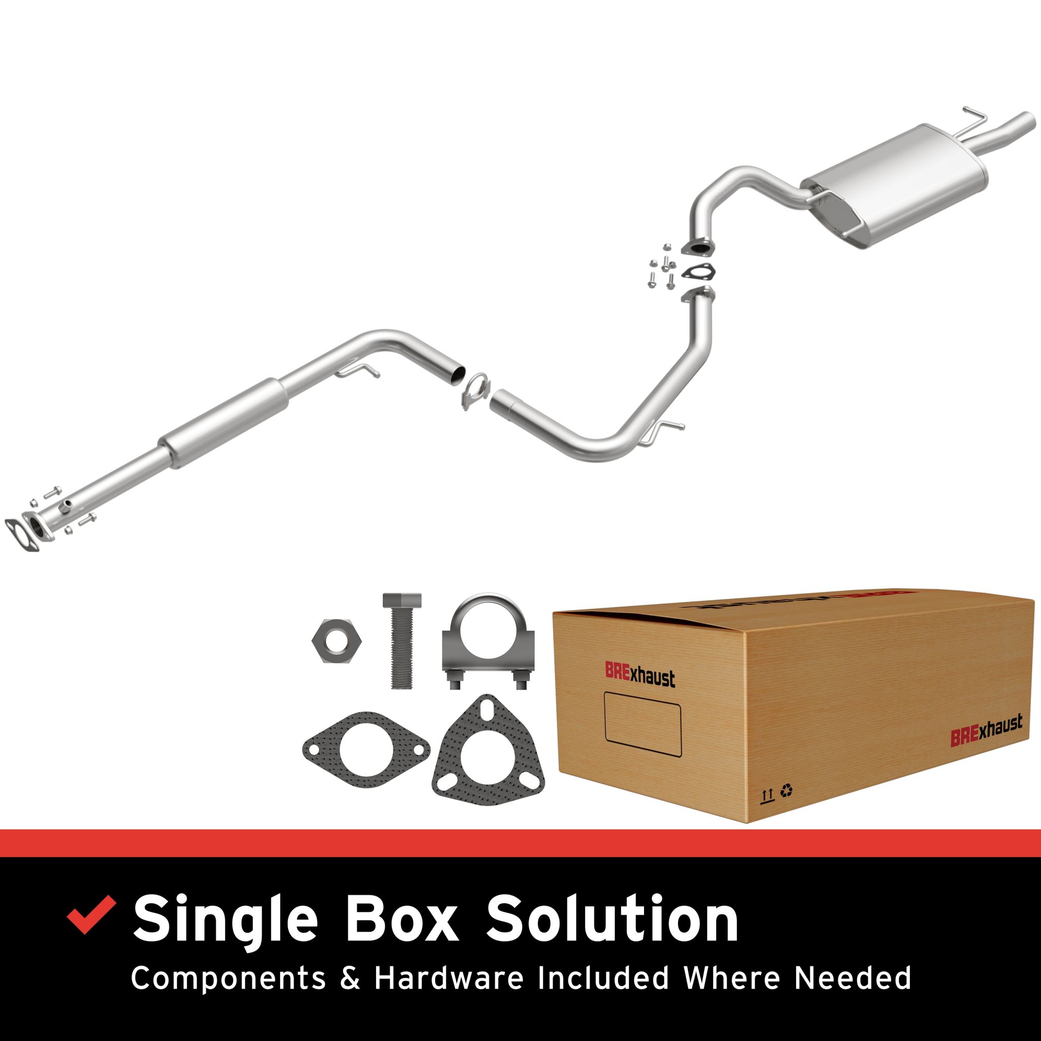 BRExhaust 1999-2003 Mitsubishi Galant L4 2.4L Direct-Fit Replacement Exhaust System