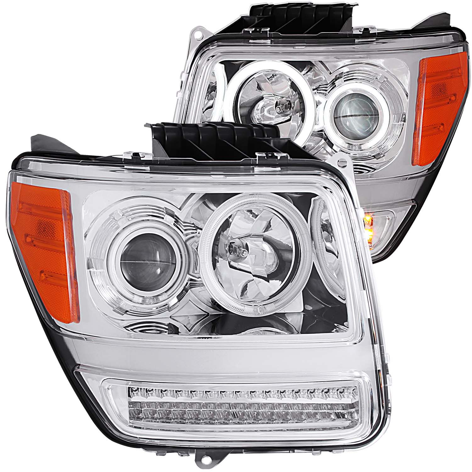 ANZO USA Projector Headlight Set w/Halo