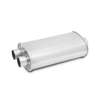 Vibrant Performance - 1111 - STREETPOWER Oval Muffler, 3 in. inlet (Center In - Dual Out)