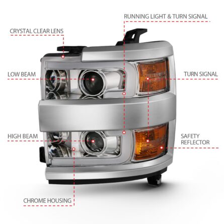 ANZO USA Projector Headlight Set