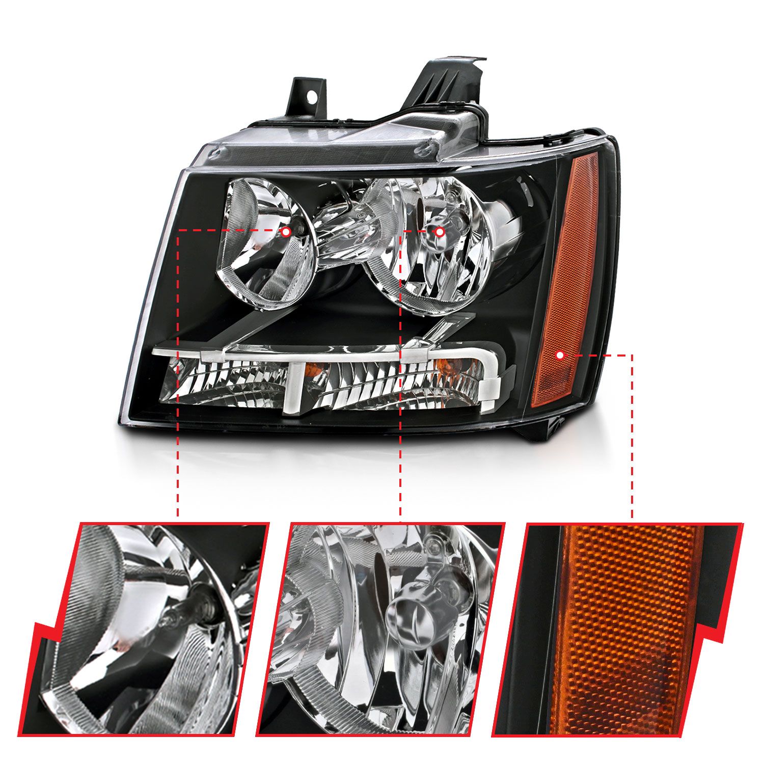 ANZO USA Crystal Headlights