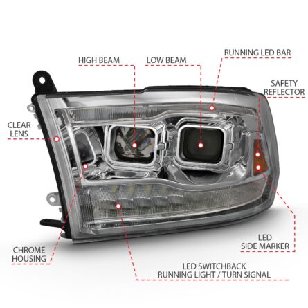 ANZO USA Projector Headlight Set