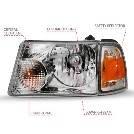 ANZO USA Crystal Headlight Set