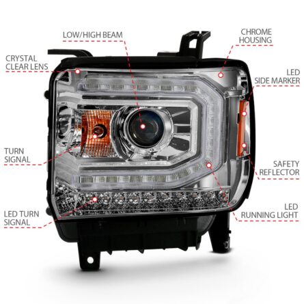 ANZO USA Projector Headlight Set