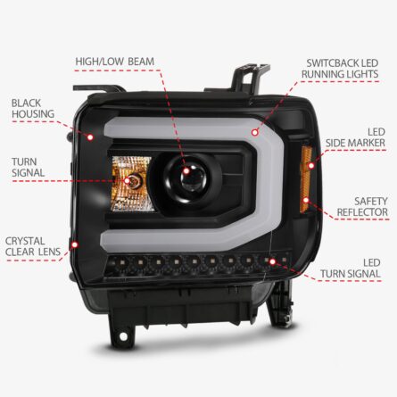 ANZO USA Projector Headlight Set