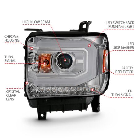 ANZO USA Projector Headlight Set