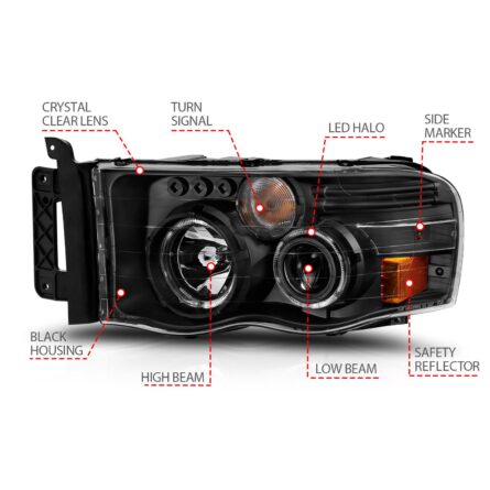 ANZO USA Projector Headlight Set