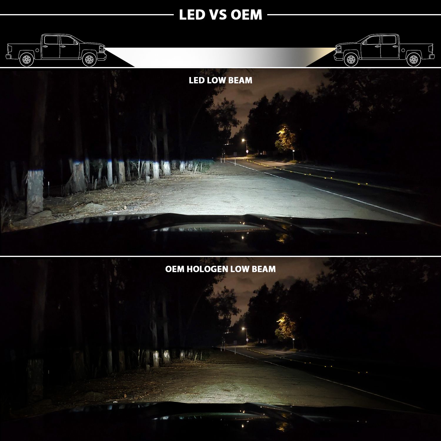 ANZO USA LED Projector Headlight Set