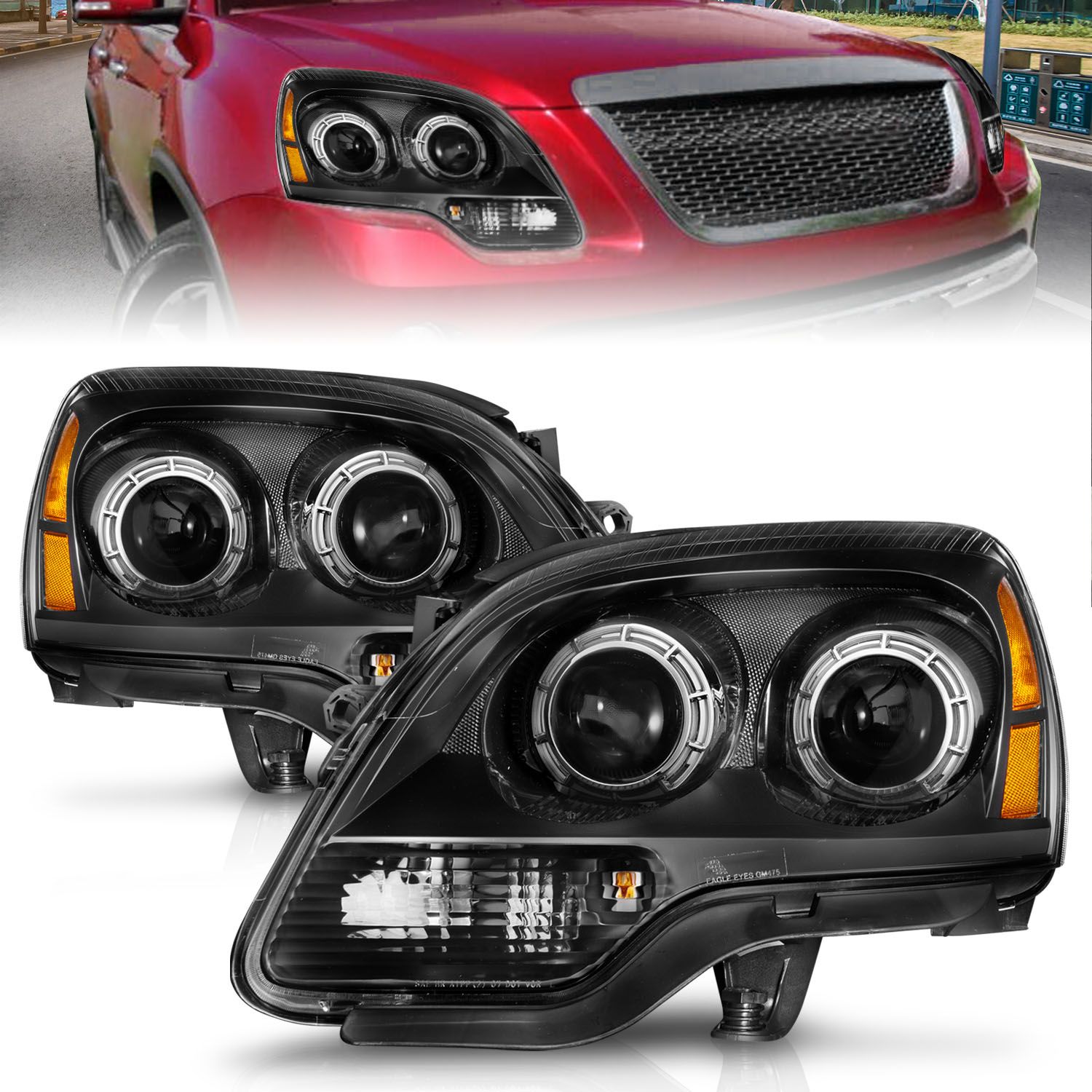 ANZO USA Crystal Headlight Set