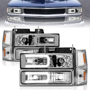 ANZO USA Crystal Headlight Set