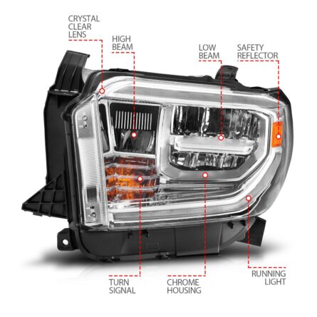 ANZO USA LED Crystal Headlight Set