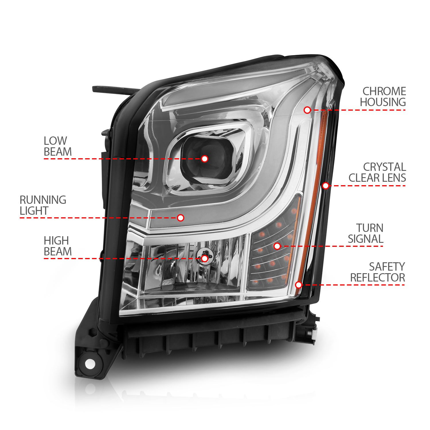 ANZO USA Projector Headlight Set
