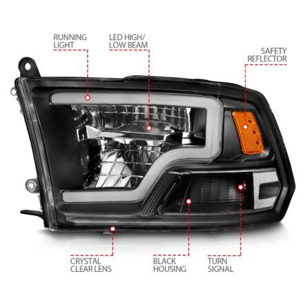 ANZO USA LED Projector Headlight Set