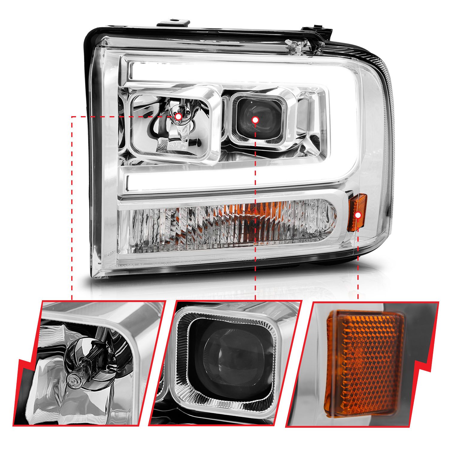 ANZO USA Projector Headlight Set