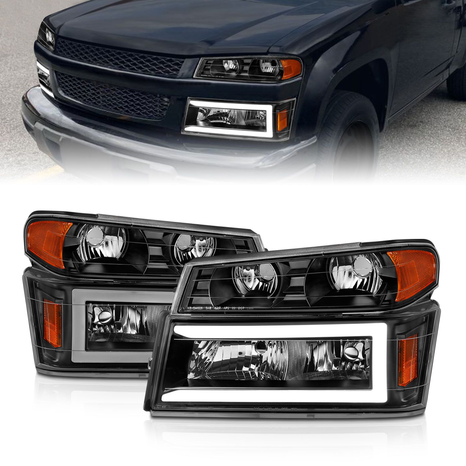 ANZO USA Crystal Headlight Set