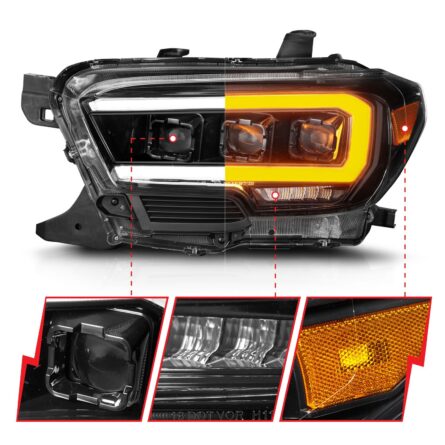 ANZO USA LED Projector Headlight Set