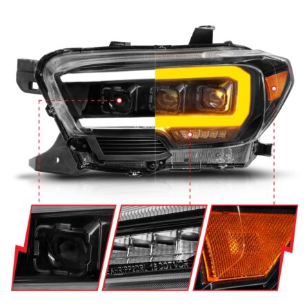 ANZO USA LED Projector Headlight Set