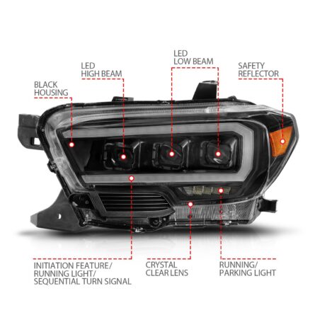 ANZO USA LED Projector Headlight Set