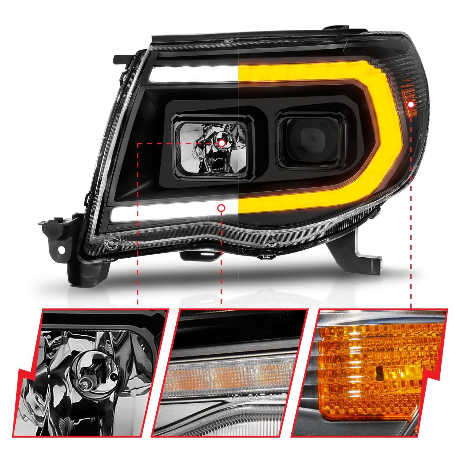 ANZO USA Projector Headlight Set