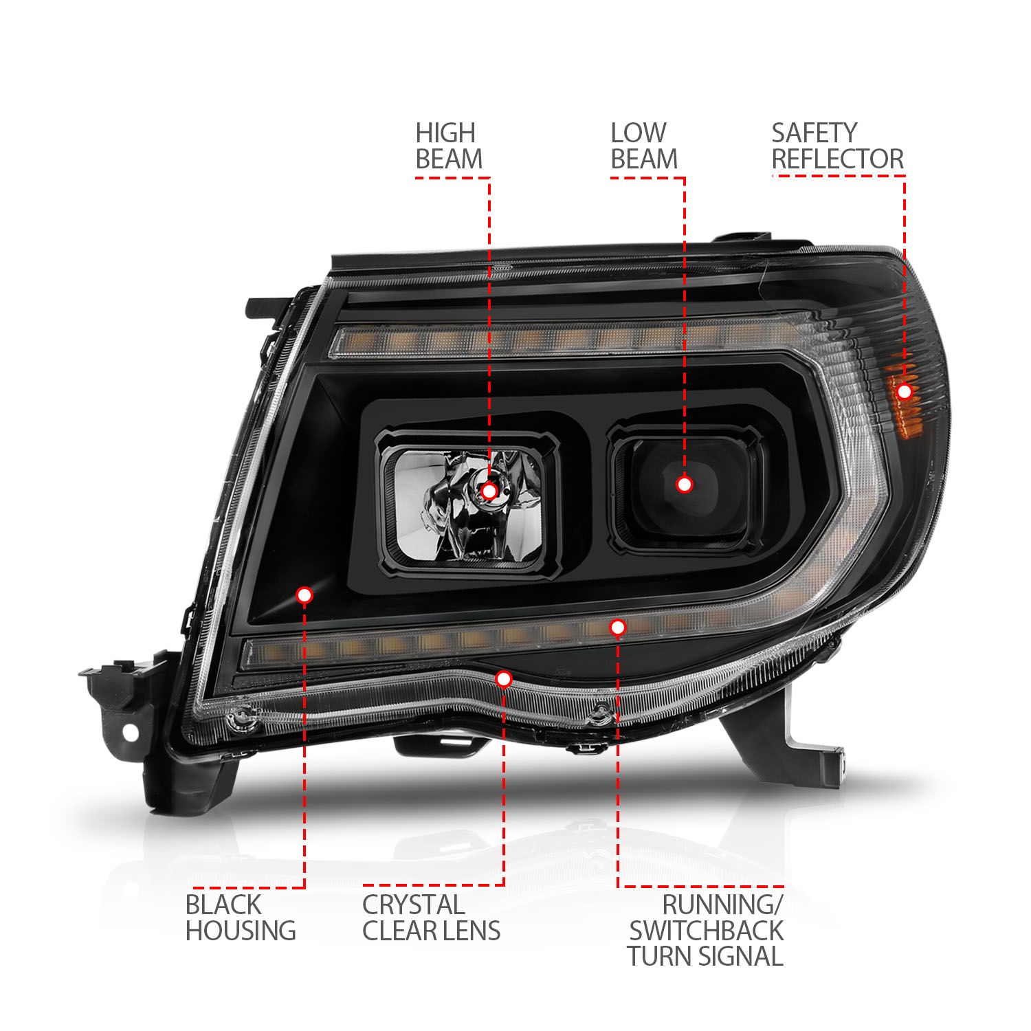 ANZO USA Projector Headlight Set