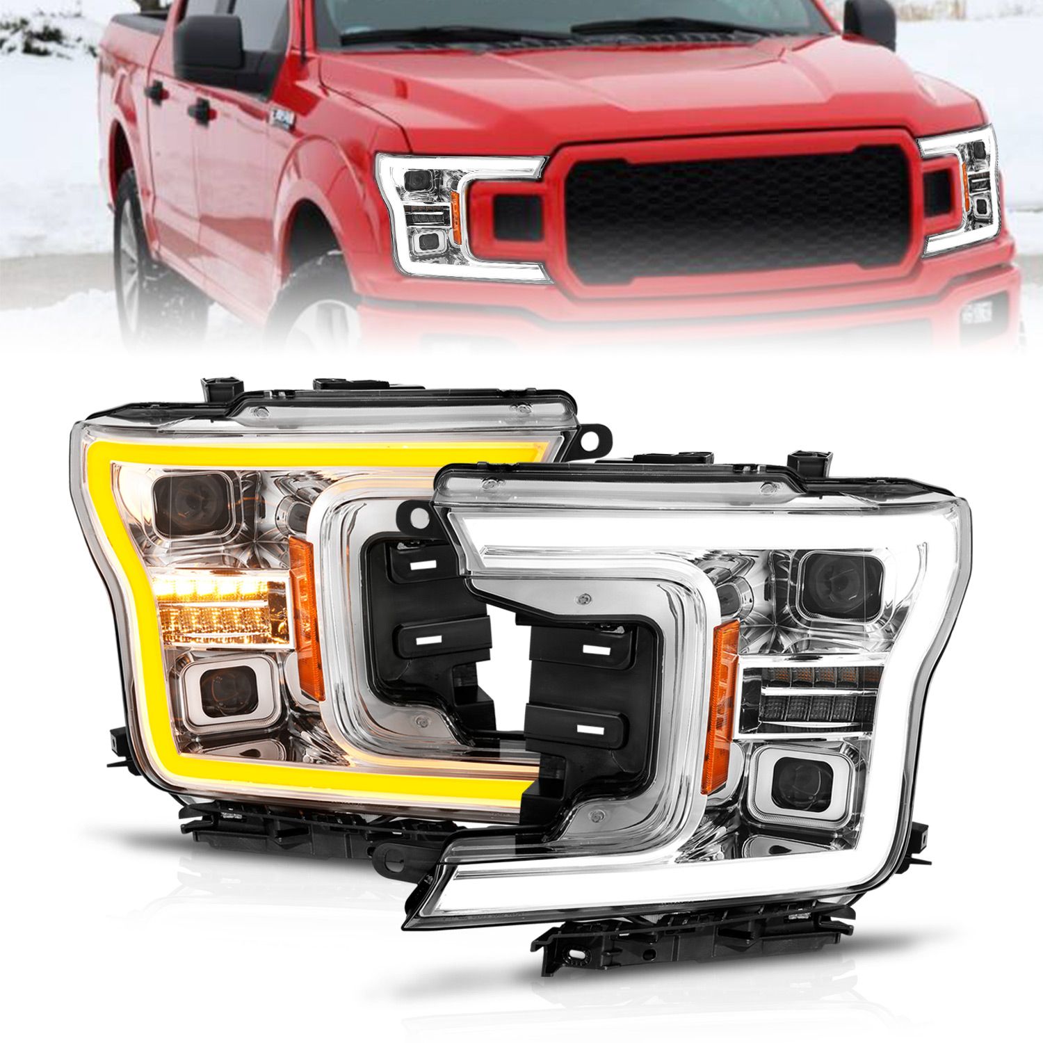 ANZO USA LED Projector Headlight Set