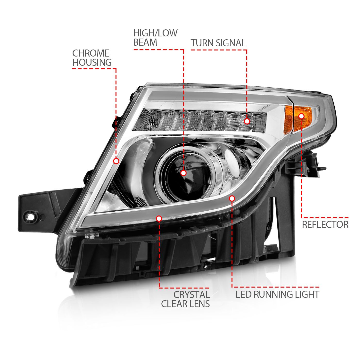 ANZO USA Projector Headlight Set