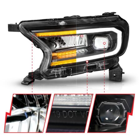 ANZO USA LED Projector Headlight Set