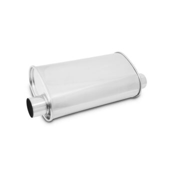 Vibrant Performance - 1129 - STREETPOWER Oval Muffler, 2.5 in. inlet/outlet (Offset-Offset Same Side)