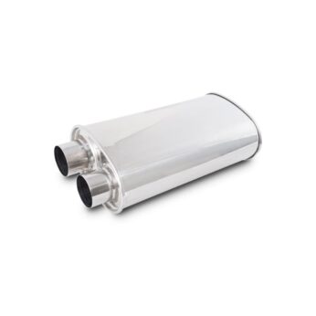 Vibrant Performance - 1159 - STREETPOWER Oval Muffler, 2.50 in. inlet/outlet (Same side)