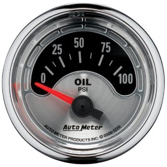 2-1/16 in. OIL PRESSURE, 0-100 PSI, AMERICAN MUSCLE