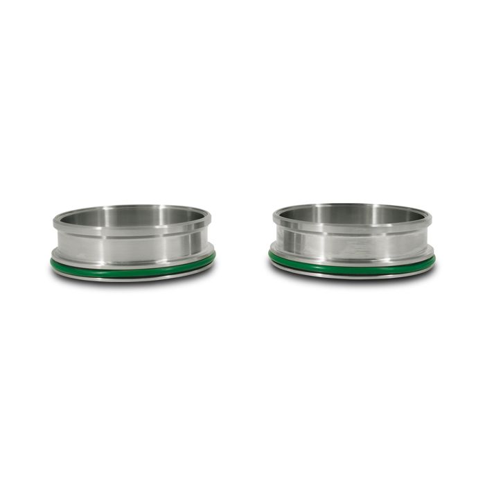 Vibrant Performance - 12557 - HD Clamp Stainless Weld Ferrules with O-Rings for 3.50 in. O.D. Tubing