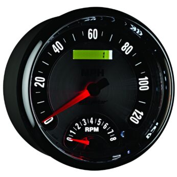 3-3/8 in. IN-DASH TACHOMETER, 0-8,000 RPM, DESIGNER BLACK II