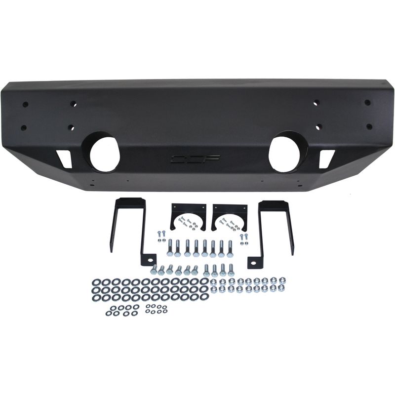 MBRP Exhaust Front Stubby Non Winch Bumper; LineX Coated