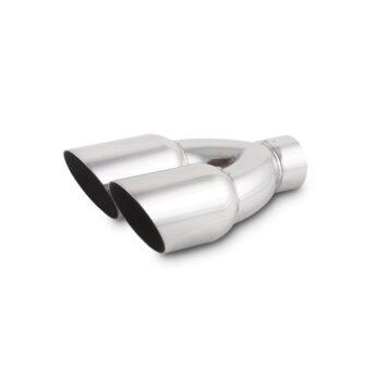Vibrant Performance - 1333 - Dual 3.5 in. Round SS Tips (Single Wall, Angle Cut)