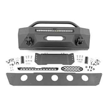 Rough Country Front Bumper - Hybrid - 20 in Blk DRL - Toyota 4Runner 2WD/4WD (14-23)