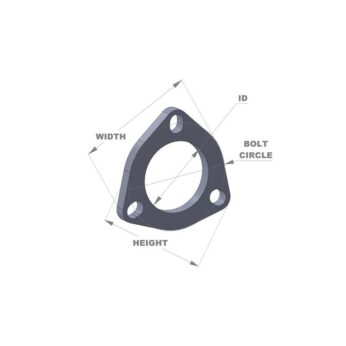 Vibrant Performance - 1485S - 3-bolt Stainless Steel Flange (2.75 in. I.D.) - Single Flange, Retail Packed