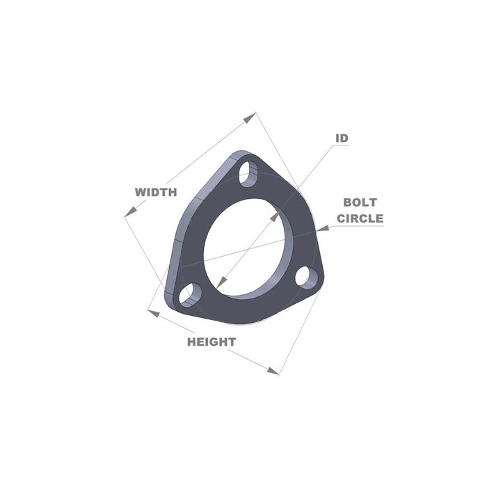 Vibrant Performance - 1485S - 3-bolt Stainless Steel Flange (2.75 in. I.D.) - Single Flange, Retail Packed