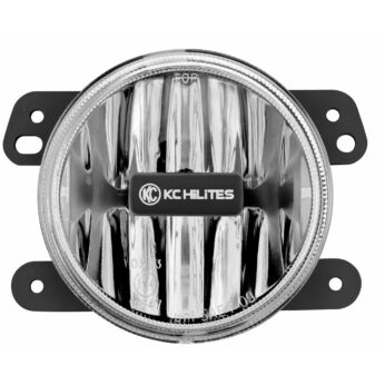 KC Hilites 4 in Gravity LED G4 - Single Light - SAE/ECE - 10W Fog Beam - for 07-09 Jeep JK