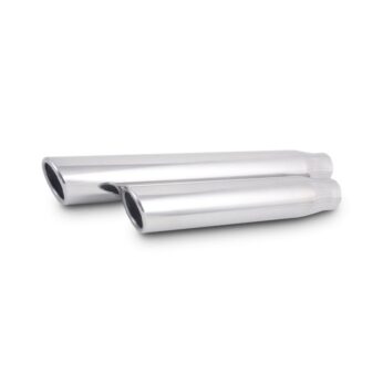 Vibrant Performance - 1575 - 3 in. Round SS Tip (Single Wall, Angle Cut) - 2.5 in. inlet, 11 in. long