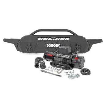 Rough Country Front Bumper - High Clearance - 12000-Lb Pro Series Winch - Synthetic Rope Toyota Tacoma 4WD (16-23)