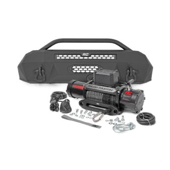 Rough Country Front Bumper - Hybrid - 12000-Lb Pro Series Winch - Synthetic Rope - Toyota Tacoma (16-23)