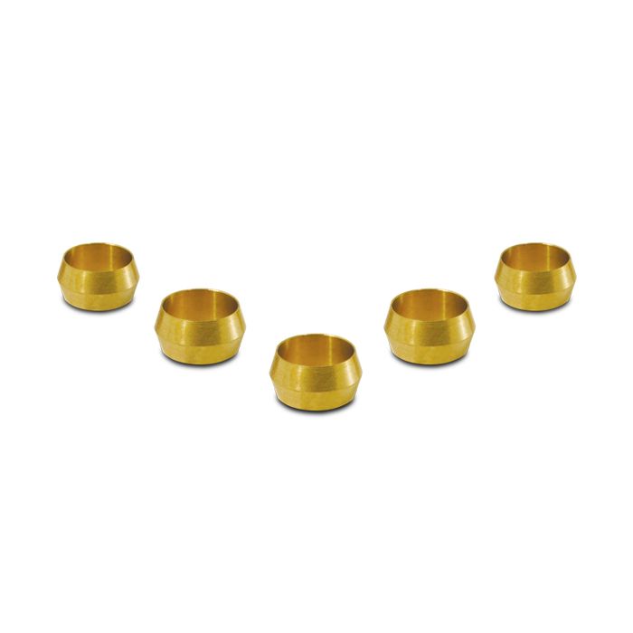Vibrant Performance - 16466 - Pack of 5, Brass Olive Inserts; Size 3/8 in.