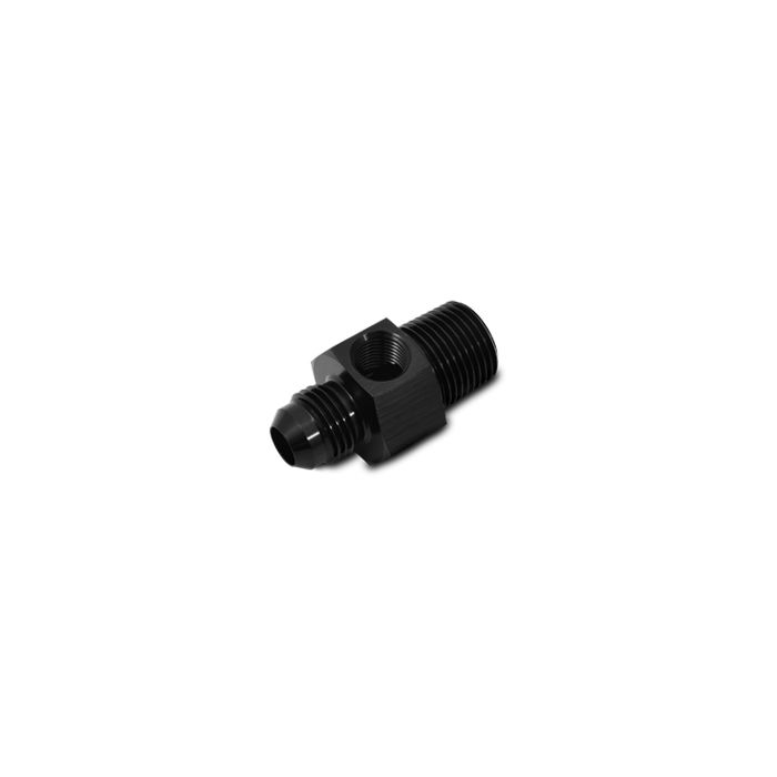 Vibrant Performance - 16496 - Male AN Flare to Male NPT Union Adpt w/ 1/8 in. NPT Port; Size: -6AN; 3/8 in. Male NPT