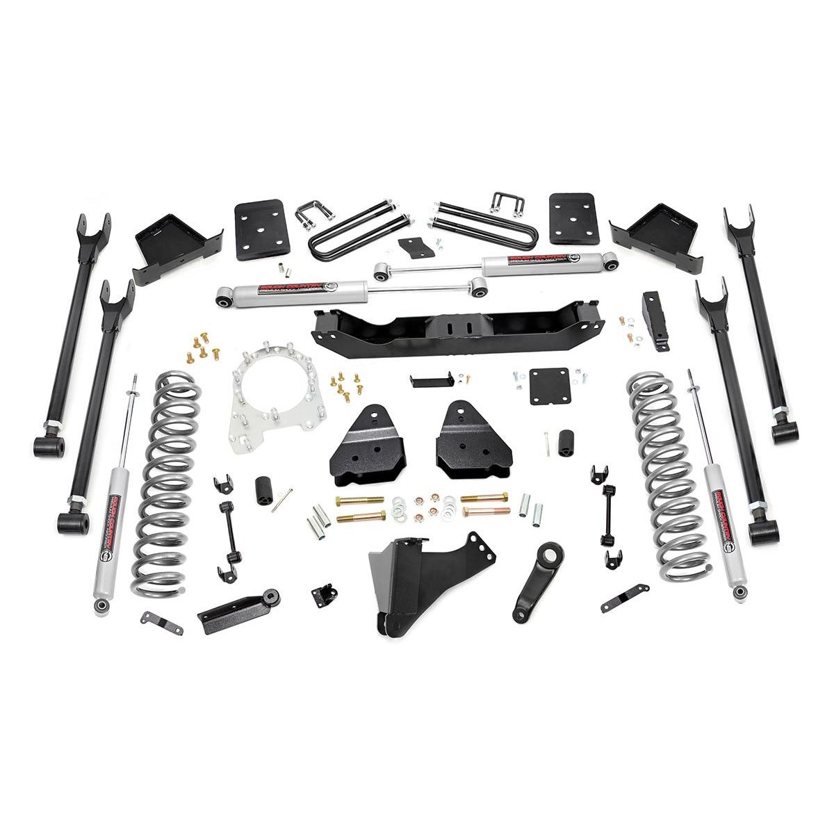 Rough Country 6 Inch Lift Kit - Diesel - 4 Link - OVLD - Ford Super Duty (17-22)