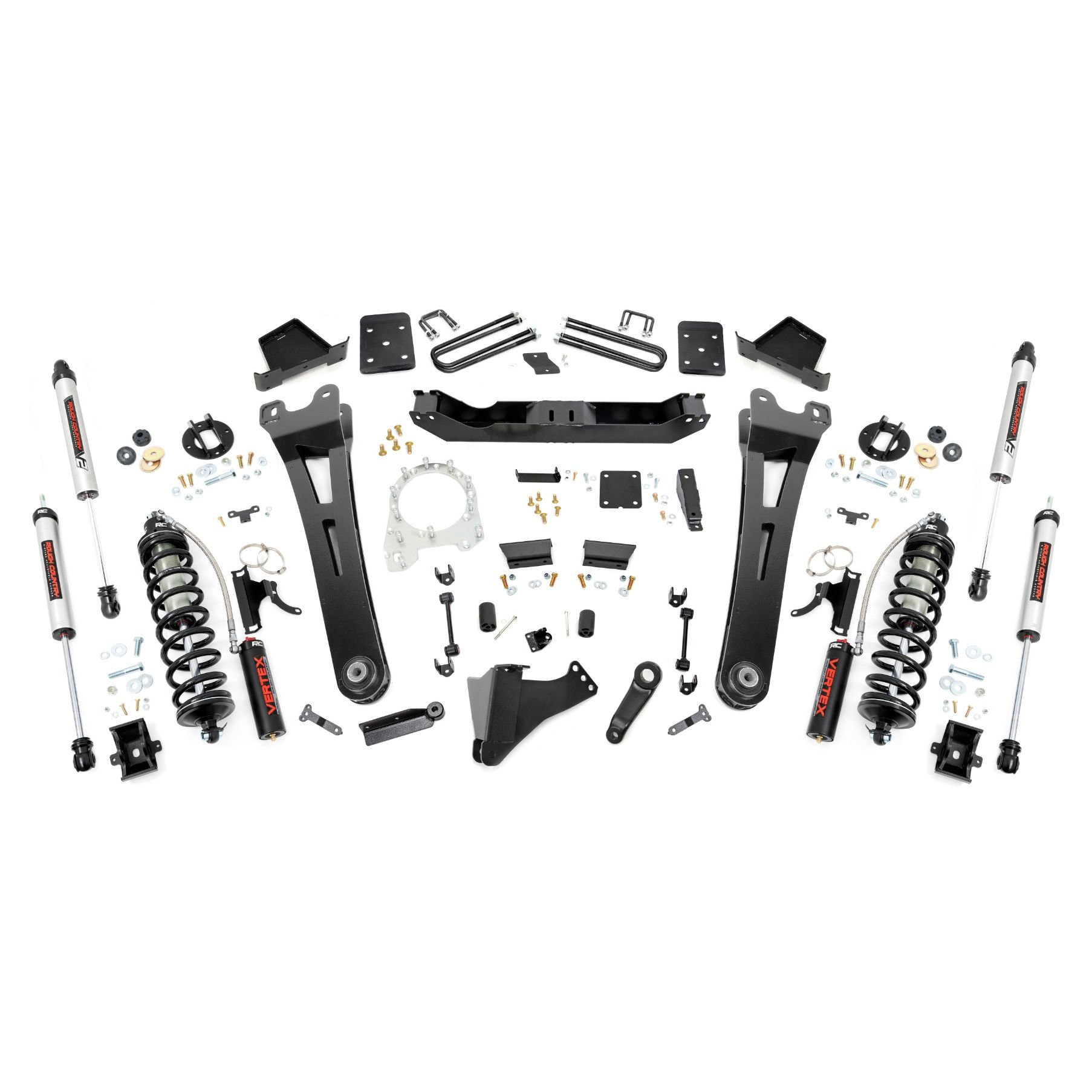 Rough Country 6 Inch Lift Kit - Diesel - 4 Link - D/S - C/O V2 - Ford Super Duty (17-22)